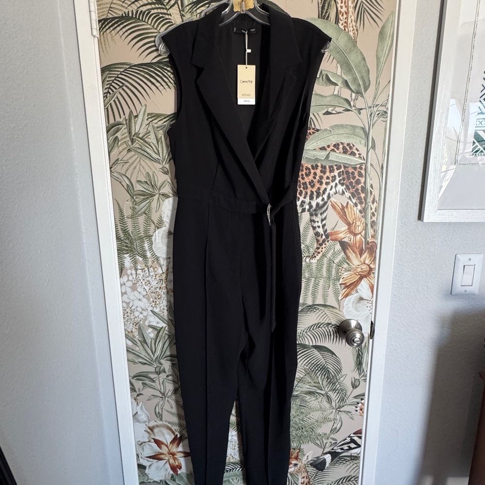 Mango black jumpsuit women’s medium